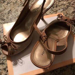 90’s/Early 00’s Style Open Toed Slingback Heels